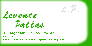 levente pallas business card